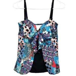 24th & Ocean Estilo flyaway tankini swim top